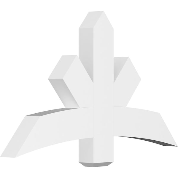 Ekena Millwork Alberta Architectural Grade PVC Gable Bracket, 48"W x 28"H x 4"D x 6"F, 14/12 Pitch GBP048X28X0406ALB00 - main